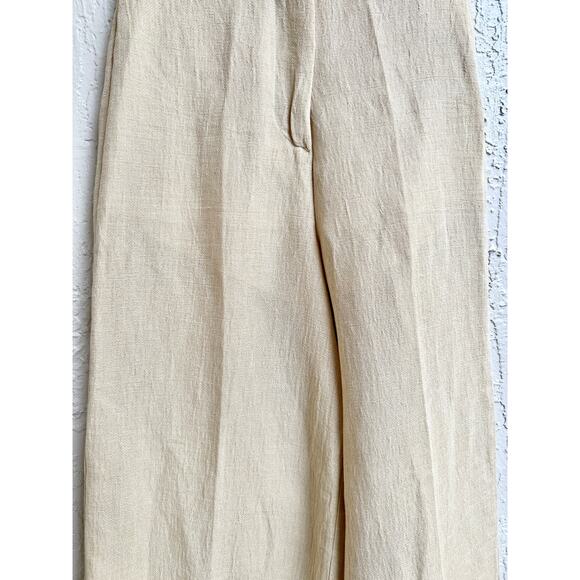 MVP Wardrobe Malibù High Waisted Wide Leg Palazzo Pants Beige Women's 38 / US 4 - Picture 4 of 8